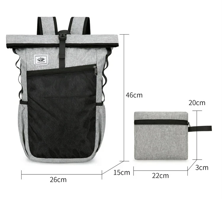 Leichter Faltbarer Outdoor-Sportrucksack mit Großer Kapazität, Wasserdichter Wanderrucksack für Freizeitaktivitäten und Täglichen Gebrauch, Unisex – Detail 16