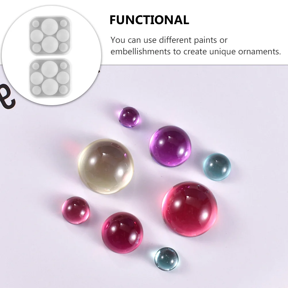 

2Pcs Transparent Silicone Beads Making Molds DIY Jewelry Mold Casting Mould Crystal Epoxy Bead Making Mold DIY Beads Molds