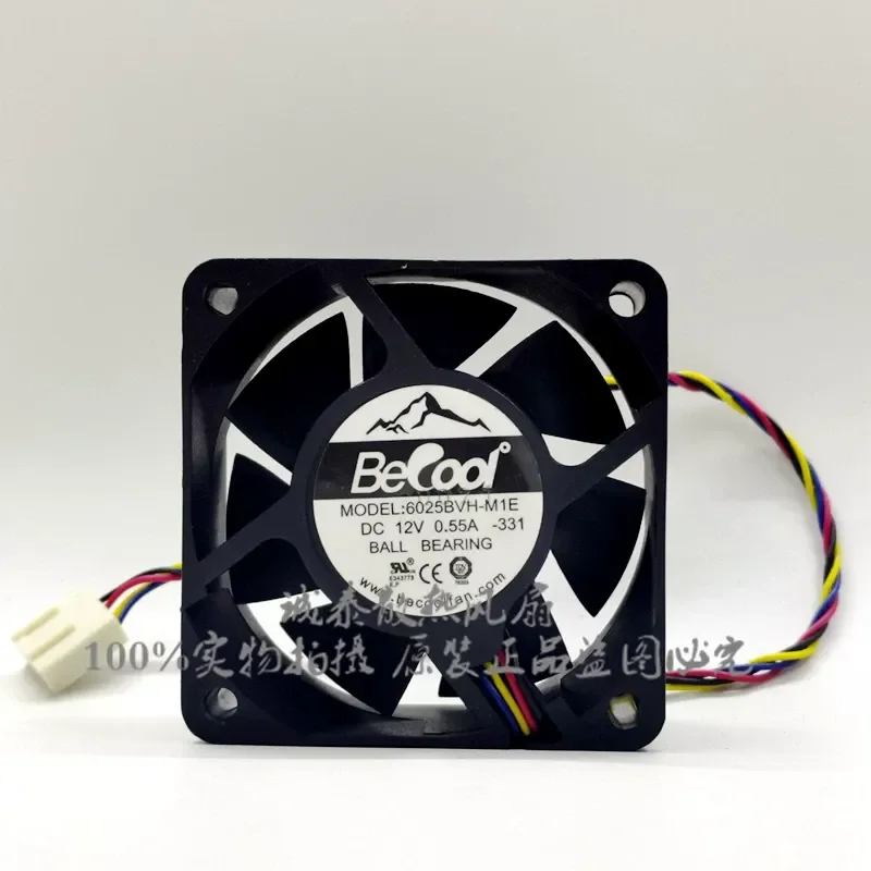 for Leopard 6025BVH-M1E Original 6cm 12V 0.55A 4-Wire PWM Temperature Control CPU Cooling Fan