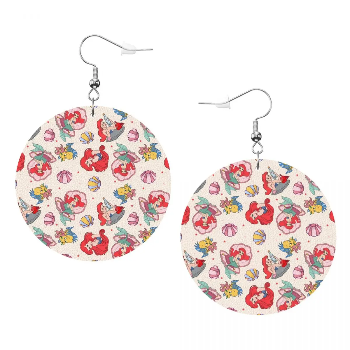 

Кожаные серьги «Русалочка» на заказ для женщин, в стиле принцессы Ариэль, в форме капли, висячие, ювелирные аксессуары