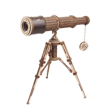 Robotime ROKR telescopio Monocular 3D juego de rompecabezas de madera juguetes de montaje para niños adolescentes adultos regalo de cumpleaños