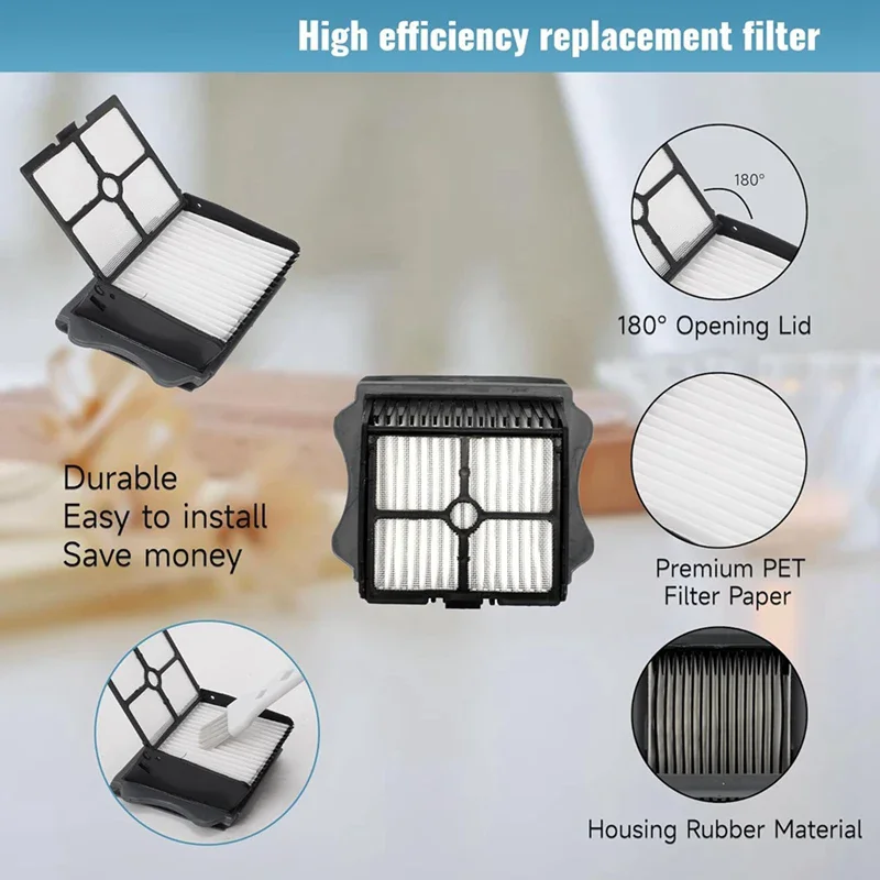 أسطوانة فرشاة بديلة وفلتر HEPA للمكنسة الكهربائية الرطبة والجافة اللاسلكية Tineco Floor ONE S5/Floor One S5 Pro 2