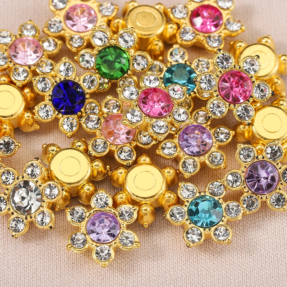 50pcs Colorful Faux Pearl Small Flat-back Flowers Beads For Hair Accessories Clothing Brooches DIY Jewelry Making image 4