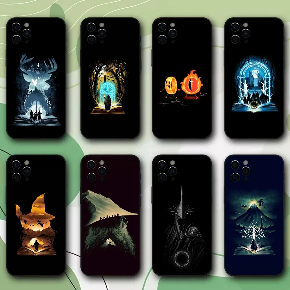 Film The L-Lord R-Rings Phone Case For iPhone 16,15,14,13,12,11,Pro,X,XS,Max,XR,Plus,Mini Soft Black Cover