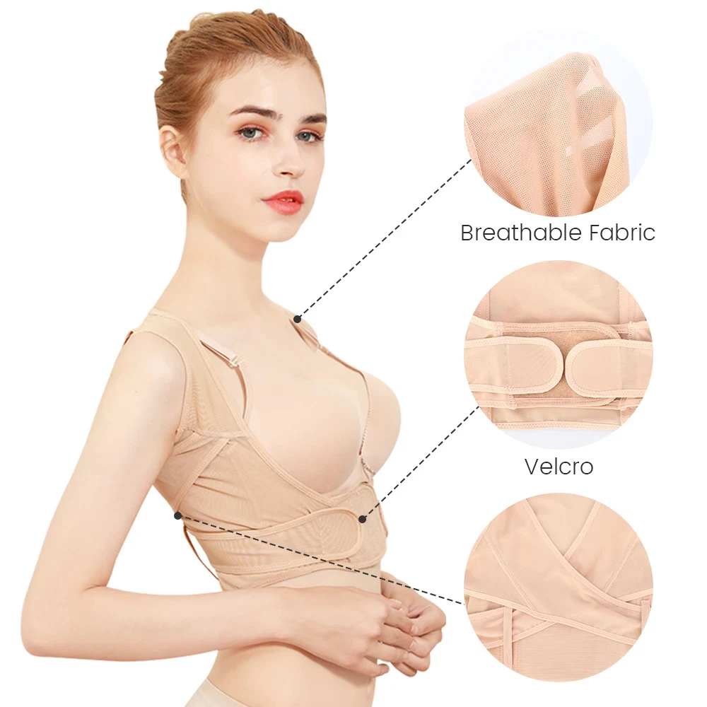 

Vest Bras M-XL Front Closure Posture Corrector Lift Up Bra Women Push Up Cross Back Underwear Shockproof Sports Support Fitness