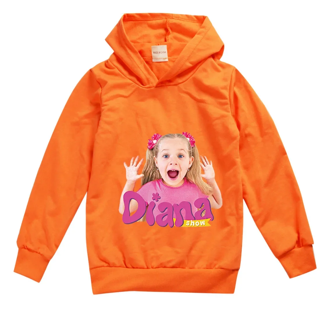 Diana and Roma Show Print Hoodie Kids Pullover Coats Baby Girls Hooded Sweatshirt Boys Cartoon Jumper Children Fashion Clothes