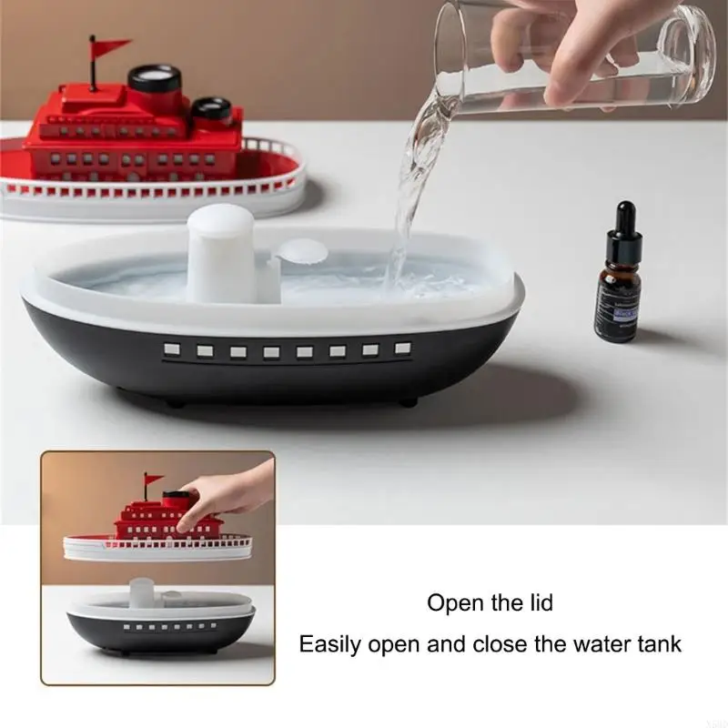 

Decorative Boats Humidifier 2 Sprays Mode Mists Function Lamp N58D