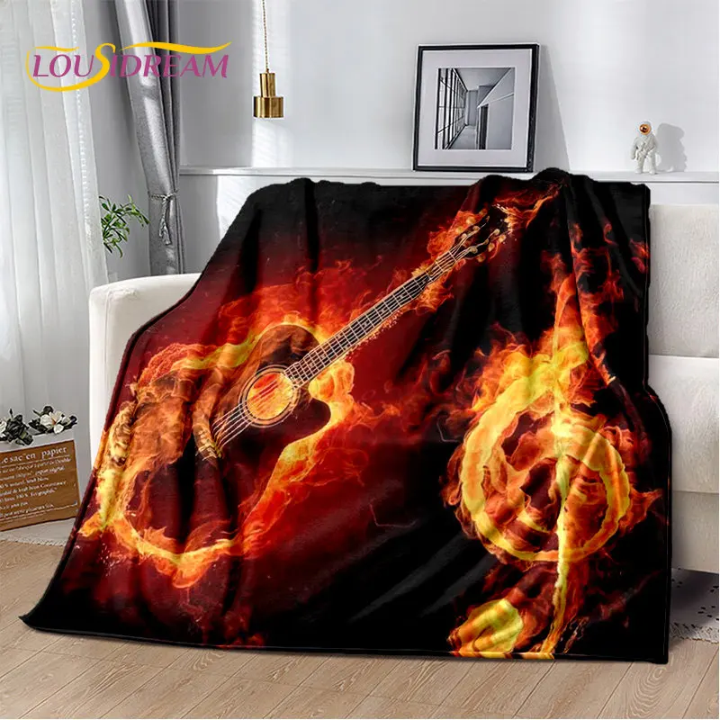 클래식 기타 일렉트릭 기타 소프트 플러시 담요, 플란넬 담요, 던지기 담요, 거실 침실 침대 소파 피크닉 커버