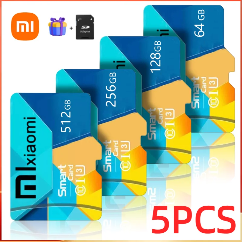 Xiaomi 5 шт. 1 ТБ класс 10 Micro Tf Sd карта оригинальная Tf карта памяти 128 ГБ 256 ГБ высокоскоростная Мини TF карта для Nintendo Switch Ps5 Game