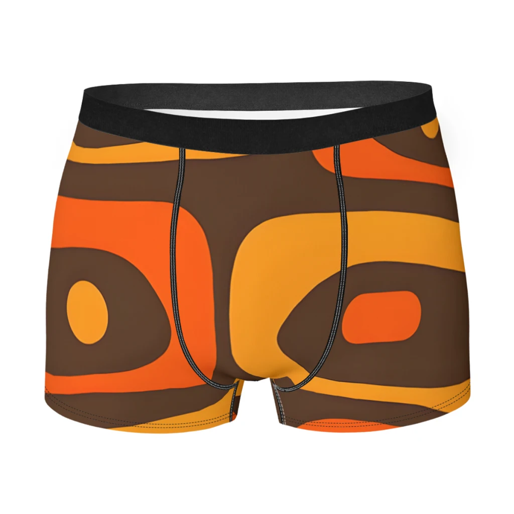 Cuecas Boxer Abstratas Minimalistas Masculinas, Roupa Interior Altamente Respirável, Qualidade Superior, Abstrato, Moderno, Meio Século, Aniversário, Anos 70, Piquet