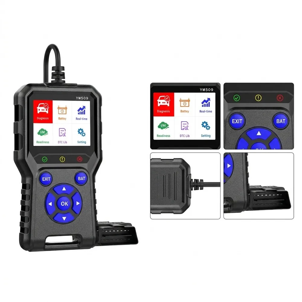 Scanner with 2.8 Inch For Color Screen for Live Data Streams Freeze Frame Data I/M Readiness Emission System Testing