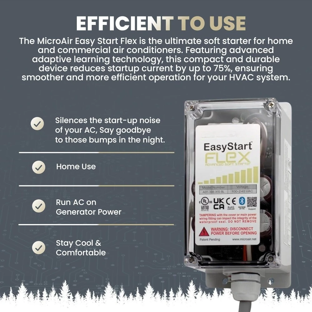 مجموعة أدوات البداية الناعمة الجديدة بلوتوث لمكيف الهواء المنزلي، RV والاستخدام التجاري، تعمل مع المولدات، تقلل من زيادة الطاقة - مشهورة #4