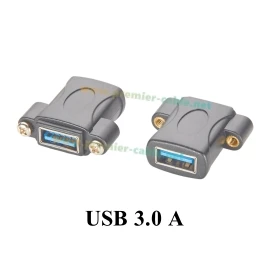 USB 2.0 Schraubverbindung für die Montage in einer Schalttafel, USB-A-Buchse auf Buchse, Durchgangskupplung, Verlängerungskabel für Datenübertragung, geeignet für Scanner. – Detail 2