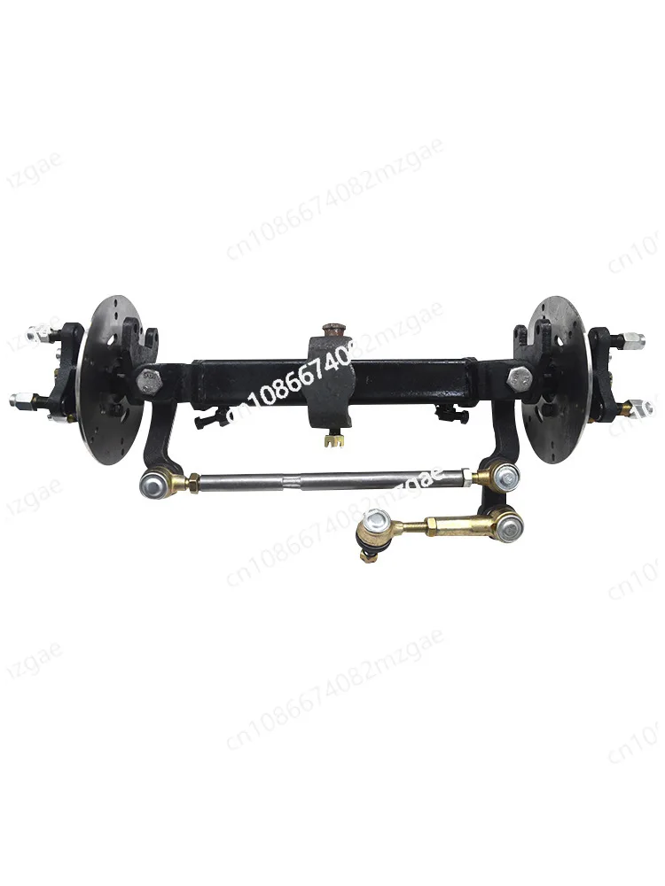 Electric Four-wheeler Front Axle Assembly Dining Car Sightseeing Car Steering Bridge Disc Brake Front Axle Hand Push Flatbed
