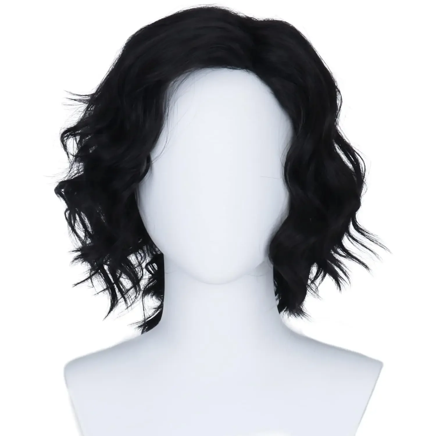 Severus Snape Black Curly Wig for Men, Short Hair, Halloween, Male Cosplay Costume, Party Accessory