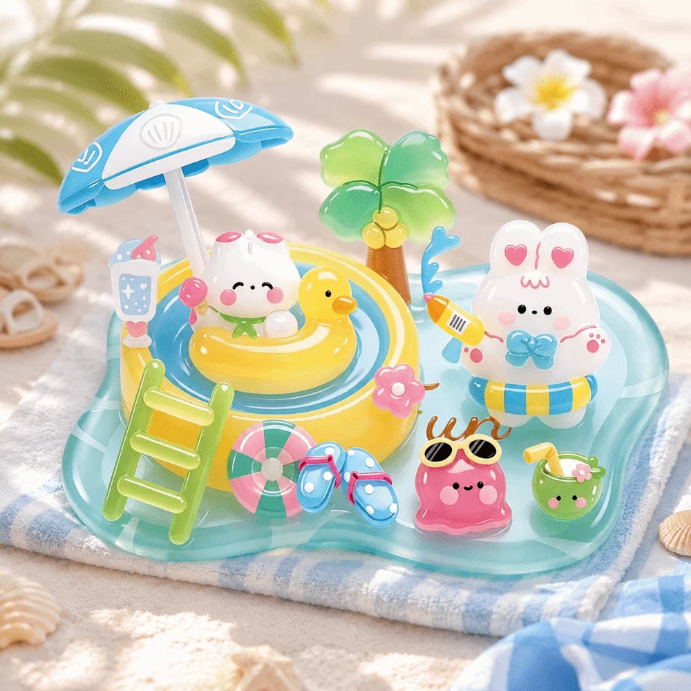 DIY 3D Crystal Stickers Cat Bear Children's Stackable Stickers Self-Adhesive Rabbit Cartoon Embossed Decals Gifts