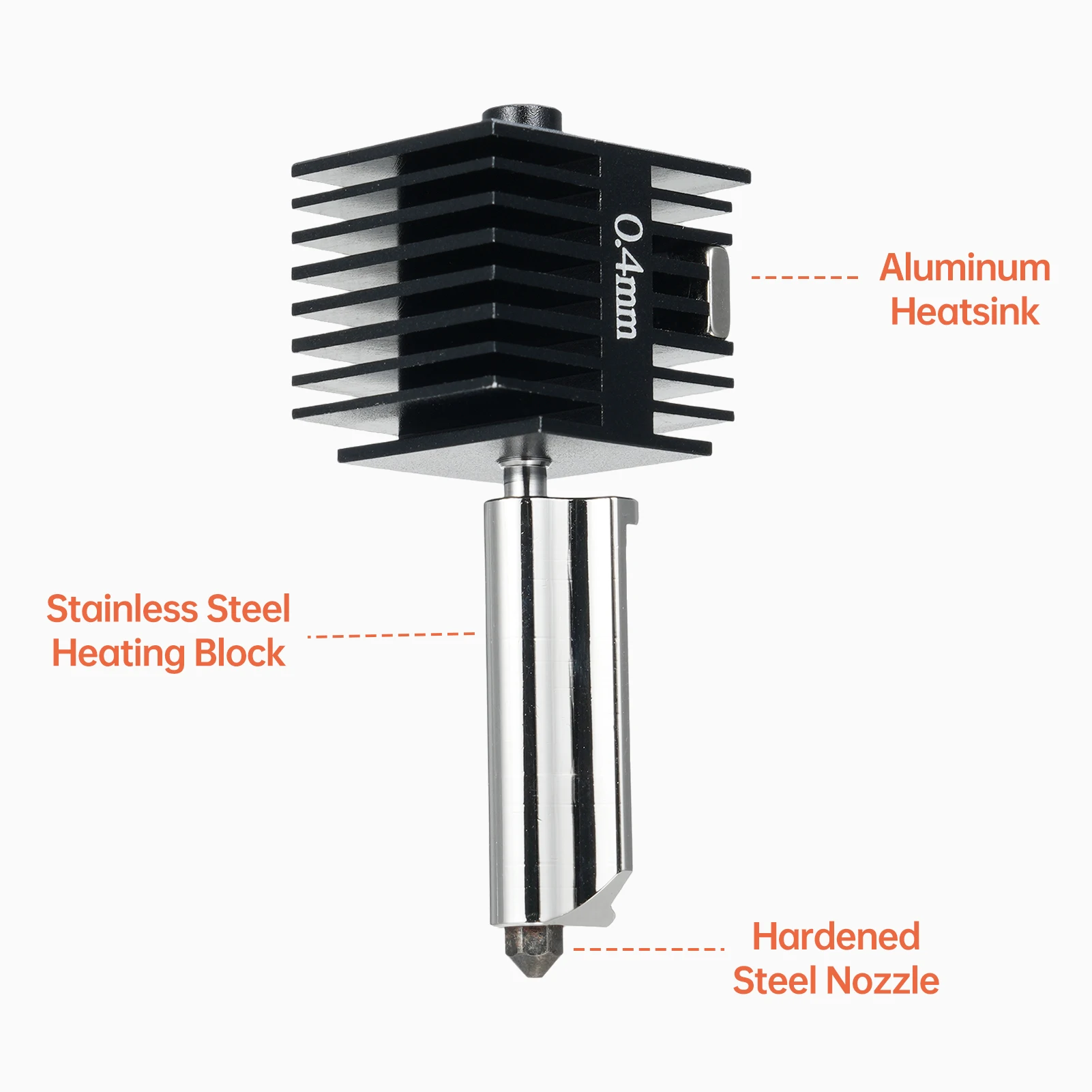 0.2/0.4/0.6 مللي متر مجموعة النهاية الساخنة الطارد استبدال ملحق متوافق مع طابعات مختبر A1/ A1mini ثلاثية الأبعاد درجة حرارة عالية