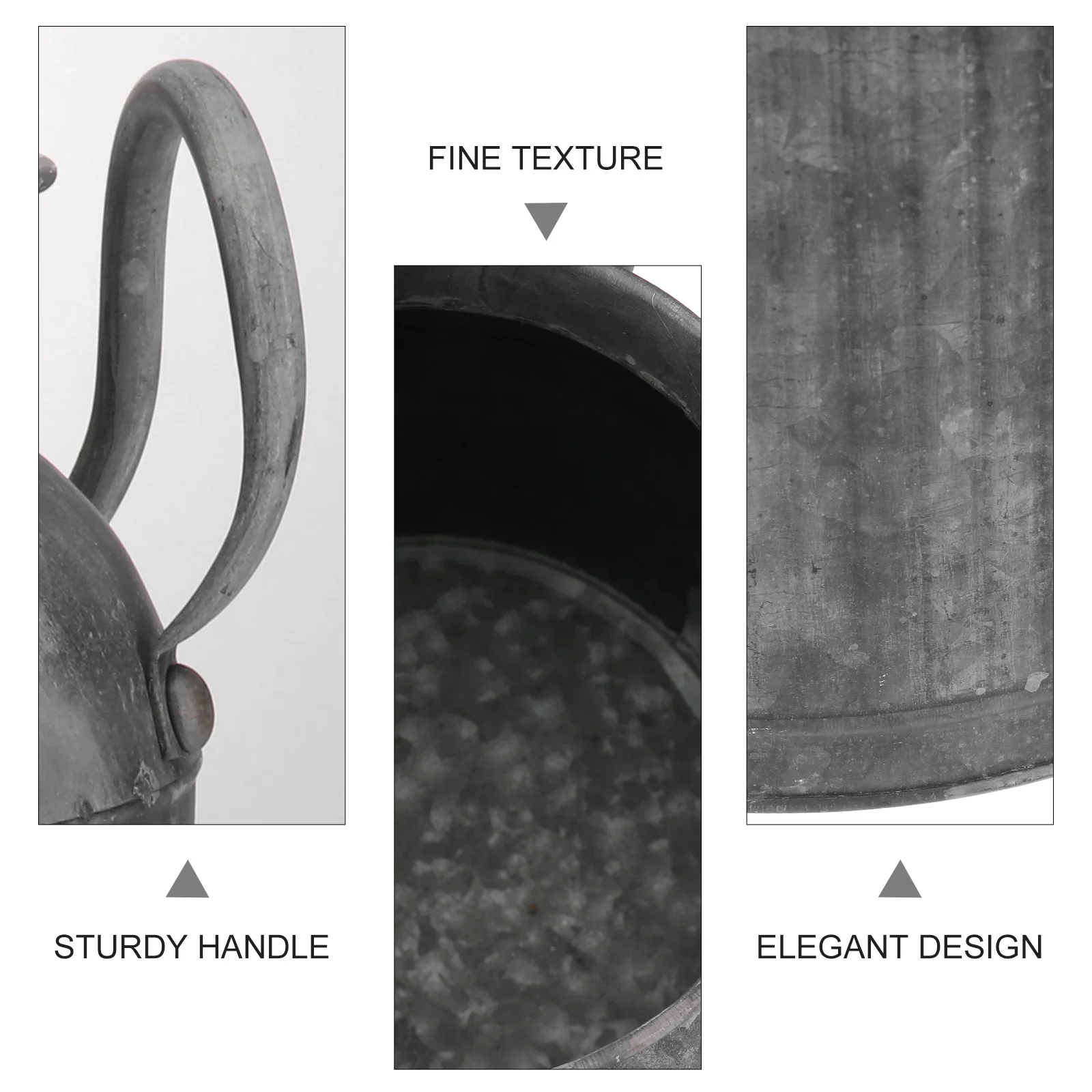 

1Pcs Vintage Flower Bucket Retro Metal Plant Container Home Decor Creative Plant Holder for Indoor Balcony Table