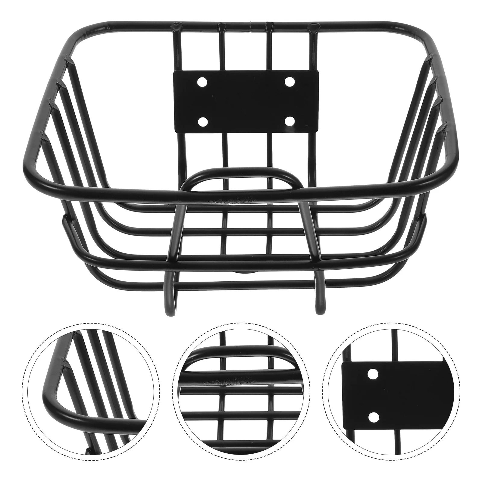 

Large Capacity Bike Basket Black Kids Storage Waterproof Durable Iron Wire Cycling Supplies Toddler Child Books School Bags Food