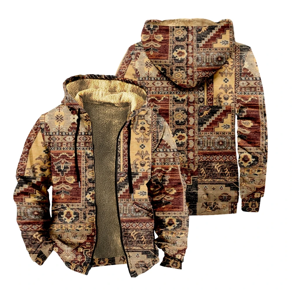 

Men's Casual Camouflage Sports Sweatshirt Long Sleeve Zipper Hooded Jacket Coat