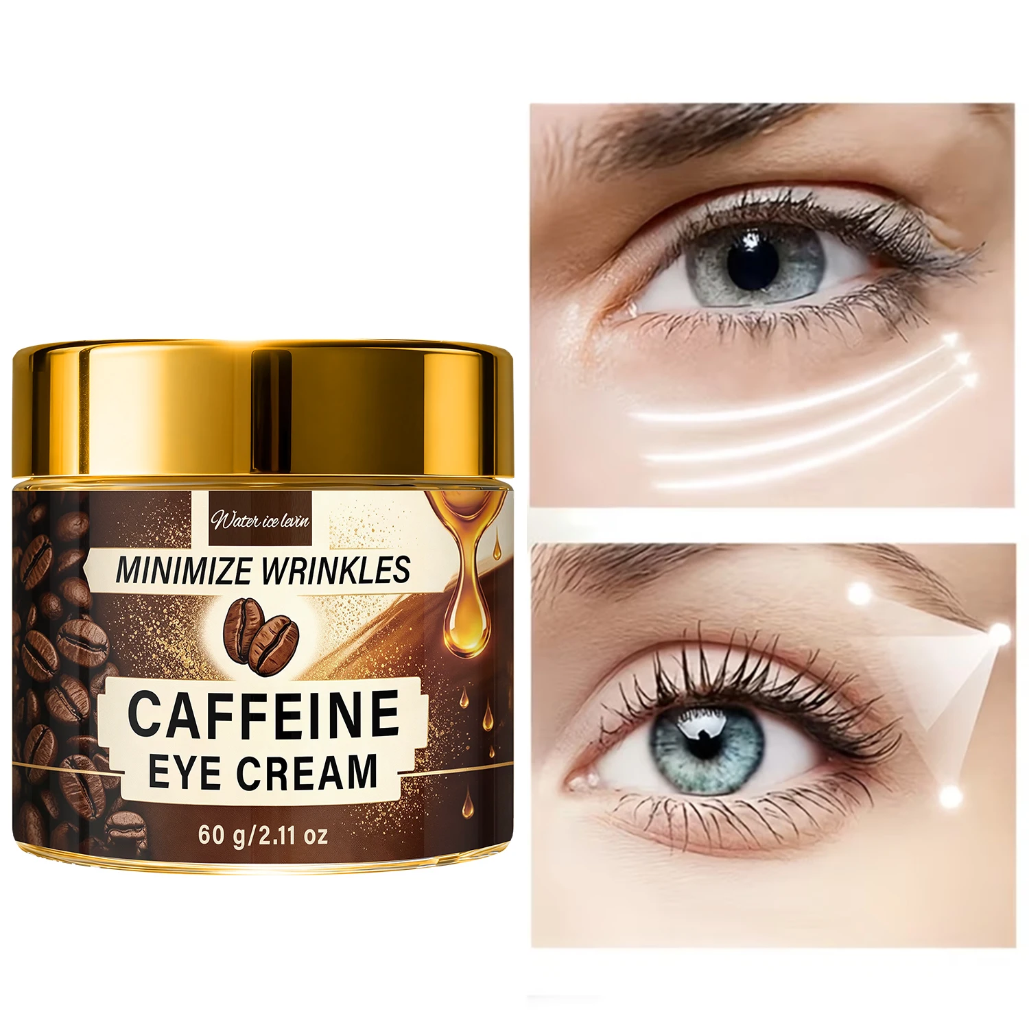Caffeine Eye Cream 60g Hydrating Firming Eye Skin Care Moisturize Tender Delicate Under Eye Skin Daily Eye Care Cream
