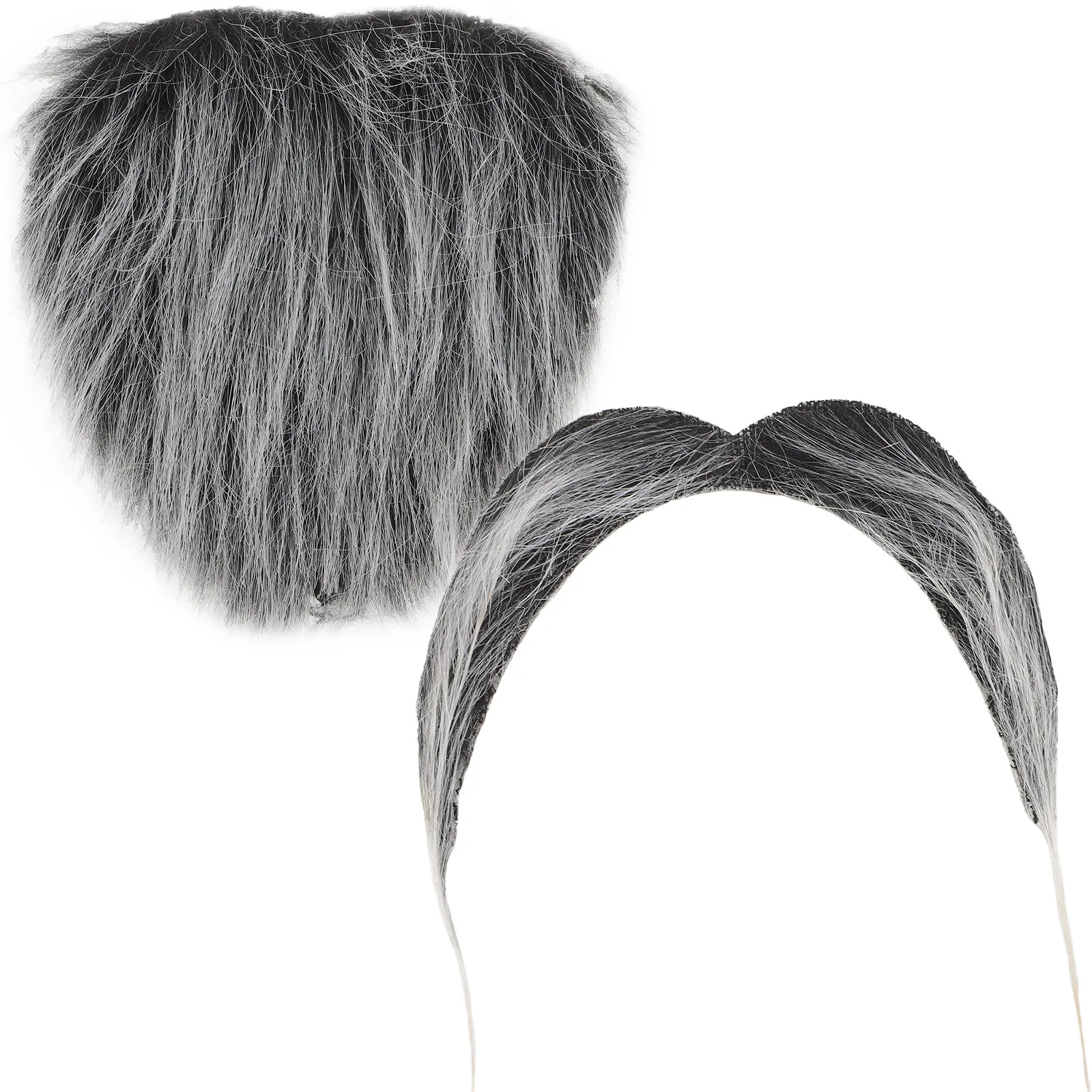 1Set Realistic Cloth Fake Beard Costume for Men Comfortable Skin-Friendly Halloween Party Cosplay Mustache Ornament Decorative - view 3