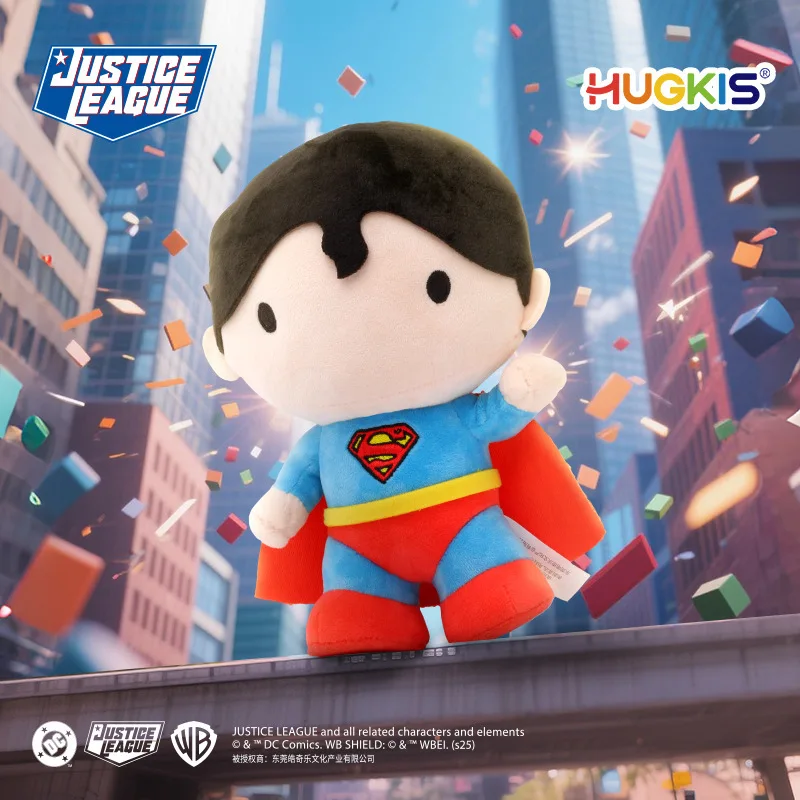 Bandai Neue 20 cm Justice League Echte Plüschpuppe Cartoon Niedliche Batman Puppe Superman Puppe Geburtstagsgeschenk Weihnachtsgeschenk