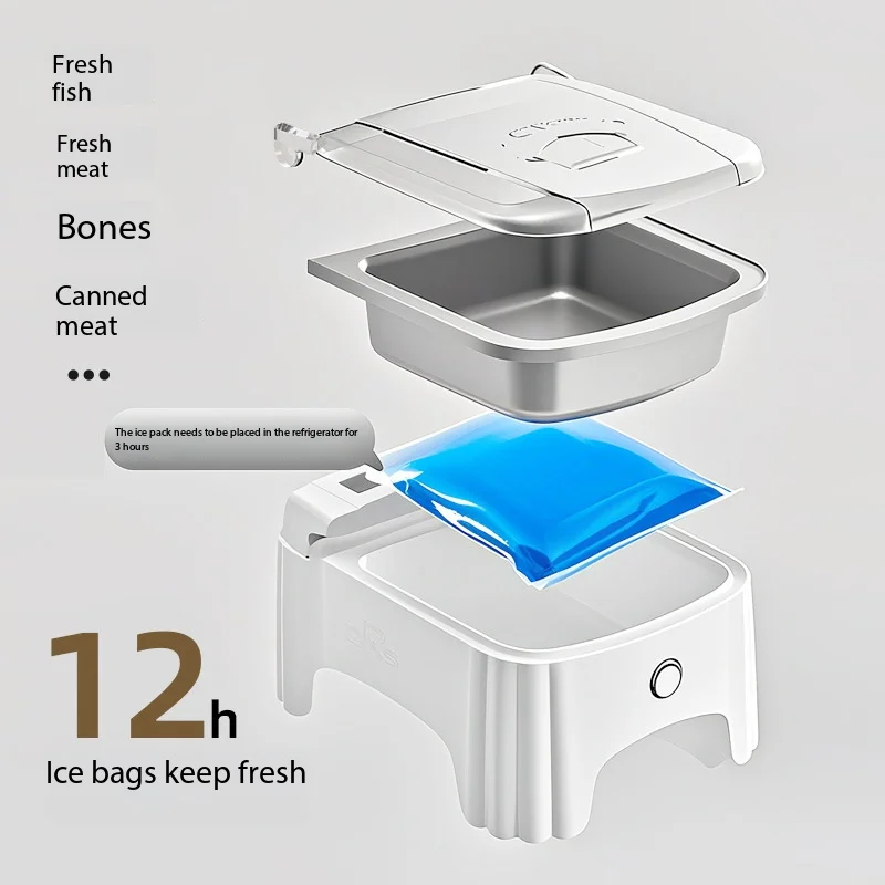 New Automatic Cat Feeder with Sensor-Activated Lid Timed Preservation Ceramic Bowl Pet Smart Dog Food Dispensing Machine