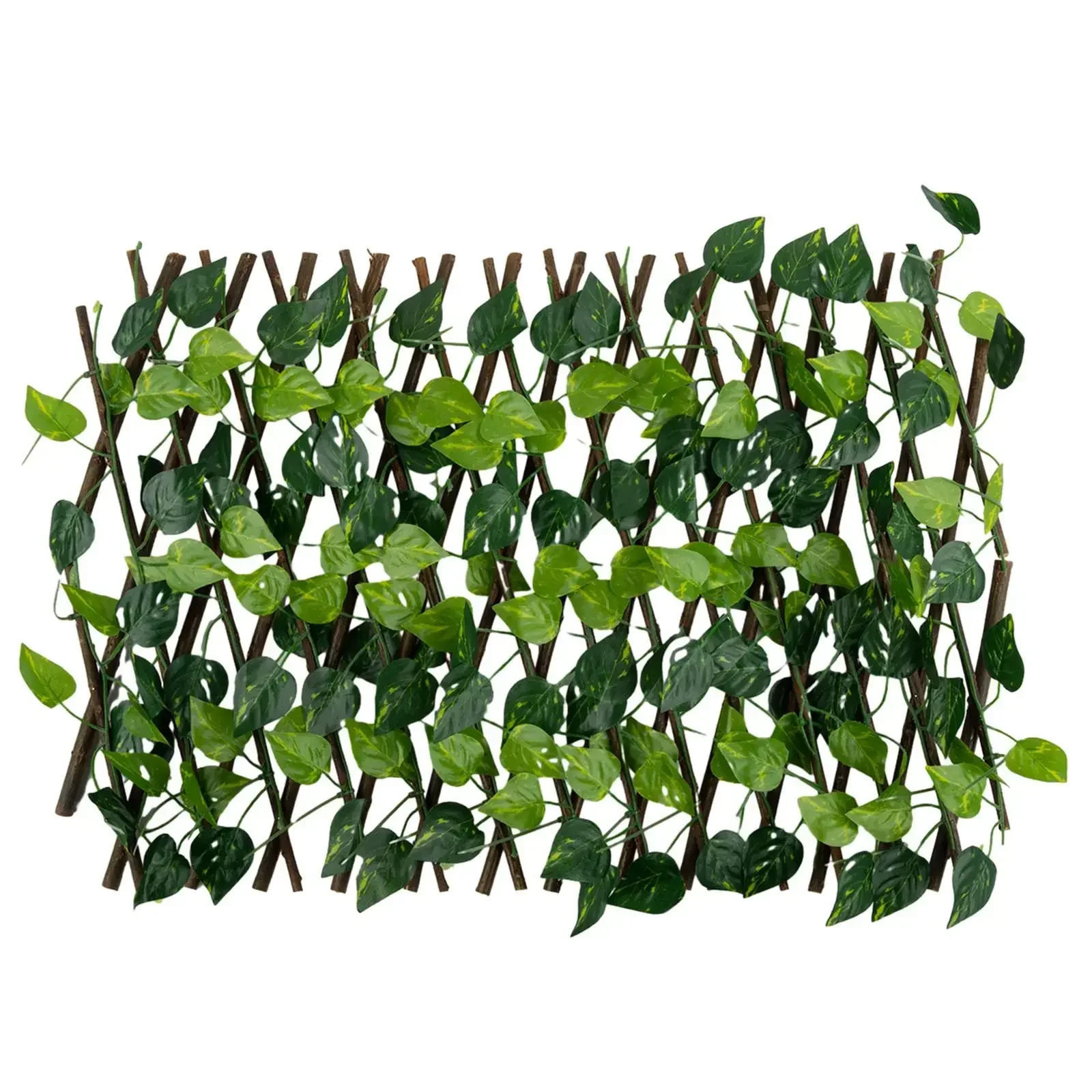 New Garden Screening Expanding Trellis Privacy Screen Hedge Artificial Faux Ivy Leaves Wooden Fence For Garden Buildings Decora