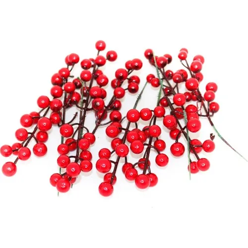 Gringo Cherry Branch Christmas Tree Ornament Decor 10 Pcs