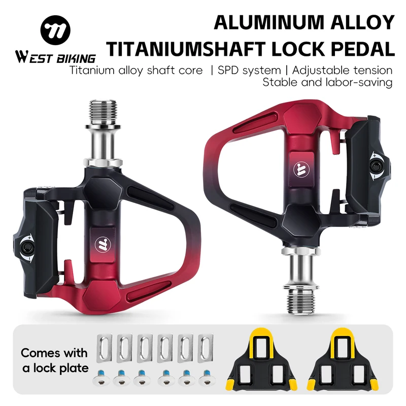 

Titanium Axle SPD Road Bike Pedals Aluminum Alloy 3 Bearing Professional Cycling Pedals for Efficient Power Transfer Bike Pedals