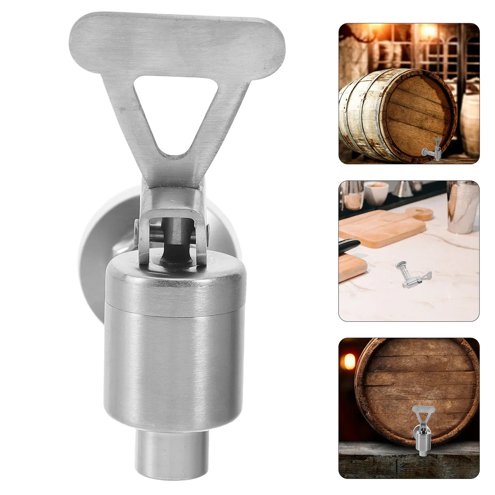 

Кран-дозатор из нержавеющей стали для напитков, сменный металлический кран для пивных кег и кувшинов для воды диаметром 16 мм, клапан с плавным потоком