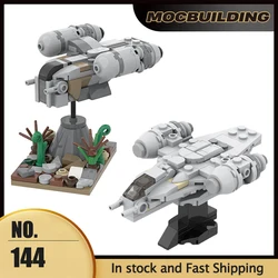 Space Movie Micro Razor Crest MOC Building Blocks Starfighter Spaceship DIY Assembly Bricks Children Boy Toys Birthday Xmas Gift