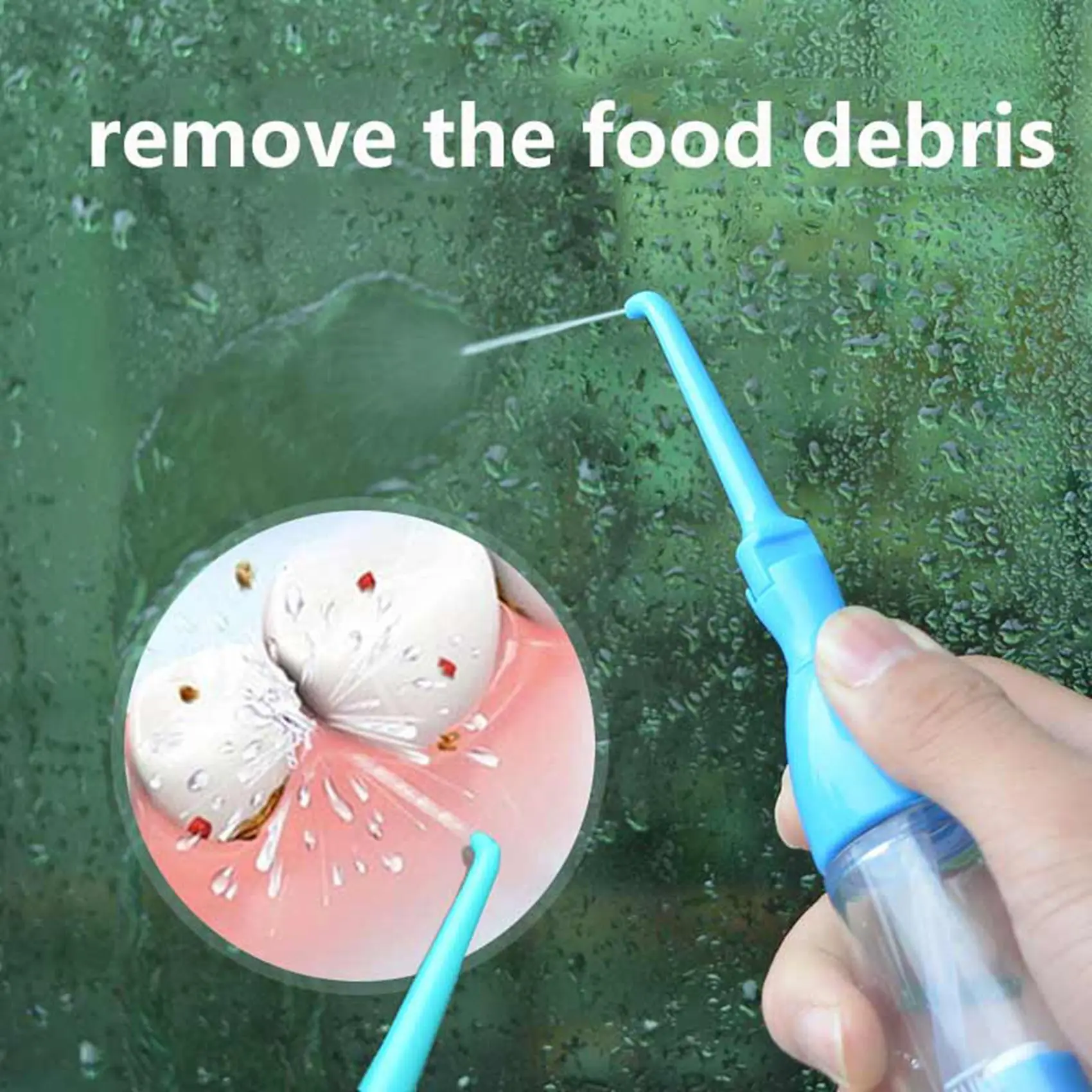 3X New Oral Irrigator Clean The Mouth Wash Your Tooth Water Irrigation Manual Water Flosser No Electricity Abs