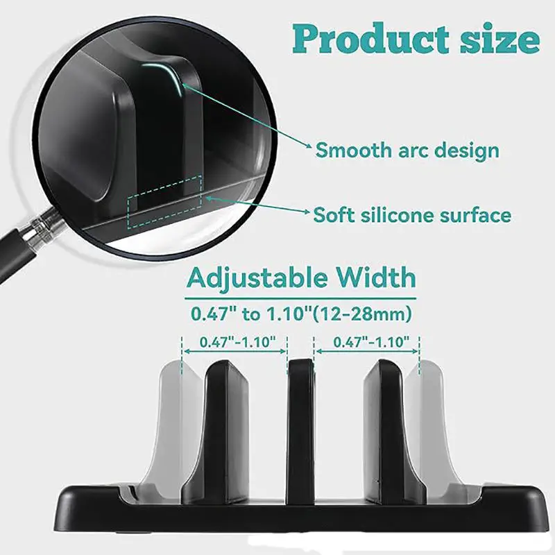 Laptop Adjustable Stand Multi-purpose Vertical Save Desktop Space Easily Place Computer Accessories Desk Storage Phablet Phone