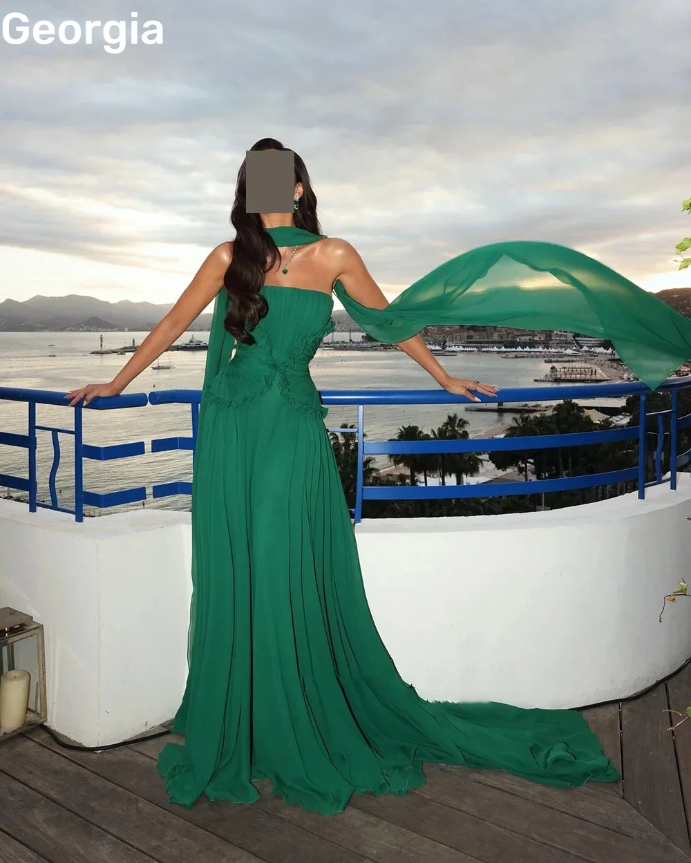 

Wedding Party Dress Green Strapless Customized A-Line Cocktail Dresses Floor-Length Dresses For Special Events Sleeveless Zipper