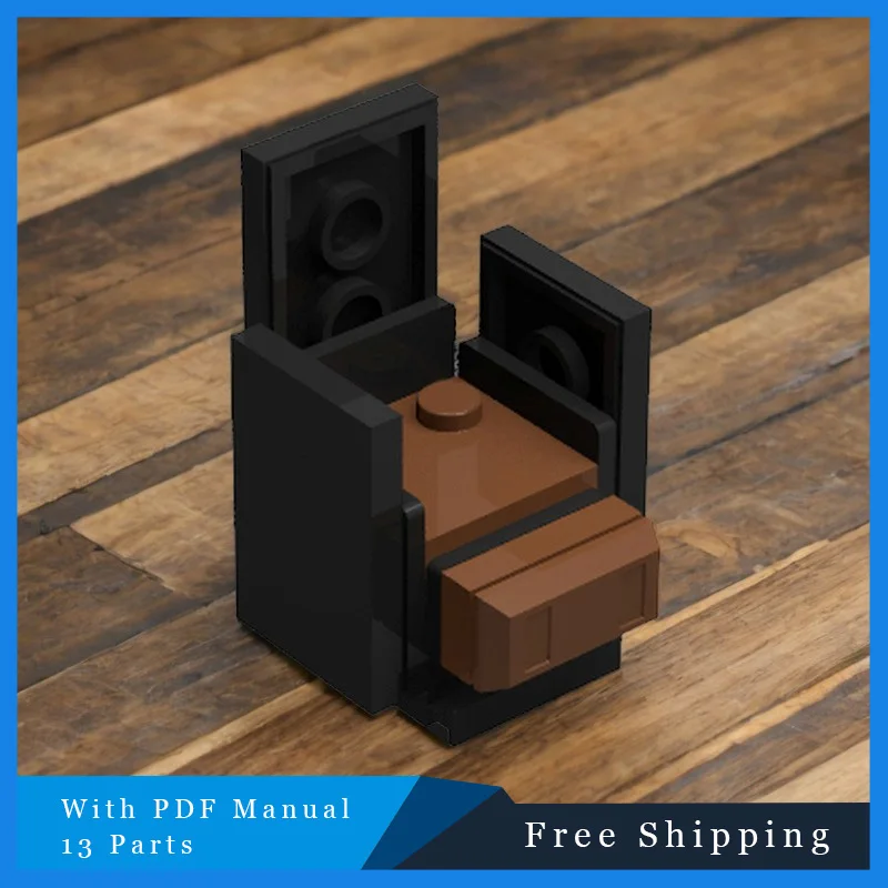 

13 PCS Black Decorative Stacking Bricks Back Chair MOC Building Blocks Model Children's Puzzle DIY Assembly Toys Festival Gifts