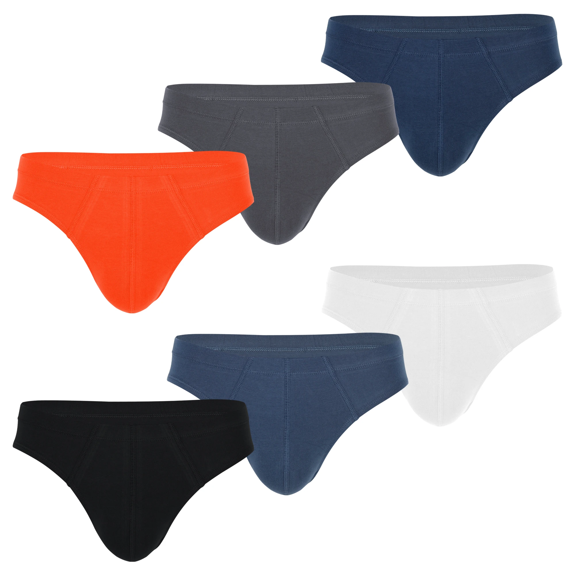 Herren Slips Baumwolle Elasthan 6er Pack Herren Unterwäsche bunte weiche atmungsaktive Farbe Unterhose