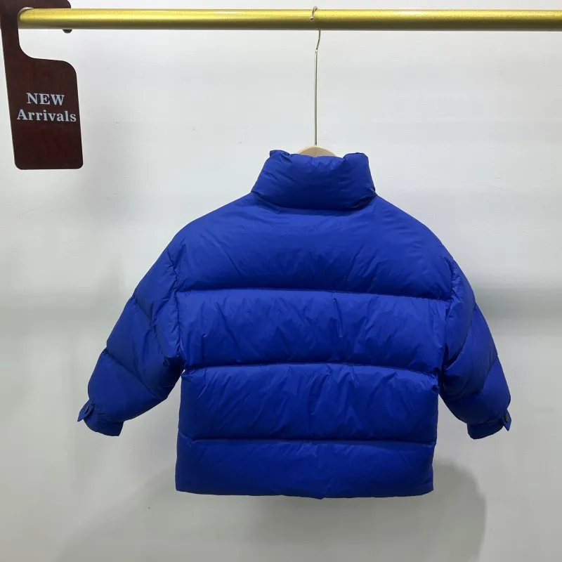 Autumn and winter Boys and girls Stand collar Down jacket Y2K Casual jacket warm Fashion clothing Children single-breasted coat