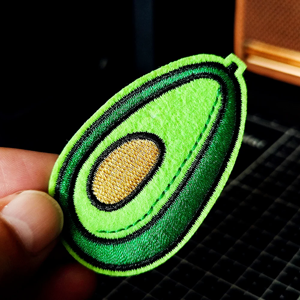Avocado Iron on Patches for Clothes Embroidered Repair Hole Cover Stickers Embroidery Transfers Appliques Cloth Patch
