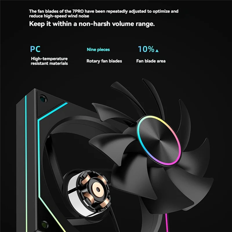 AT82-Computer Chassis Fan 120Mm 5V 3PIN ARGB 4 Pin PWM Cooling Fan 12V Large Air Volume 49.32CFM 1600RPM Reverse Fan
