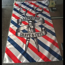 BARBER SHOP flag 150cmx90cm CUSTOM SHAVE AND CUTS BANNER
