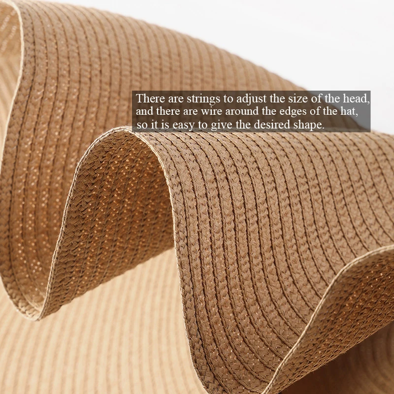 70cm Oversized  Wide Brim Sun Hat Travel  Large UV Protection Beach Straw Hats Women\'s Summer Floppy Foldable Chapeaux Wholesale