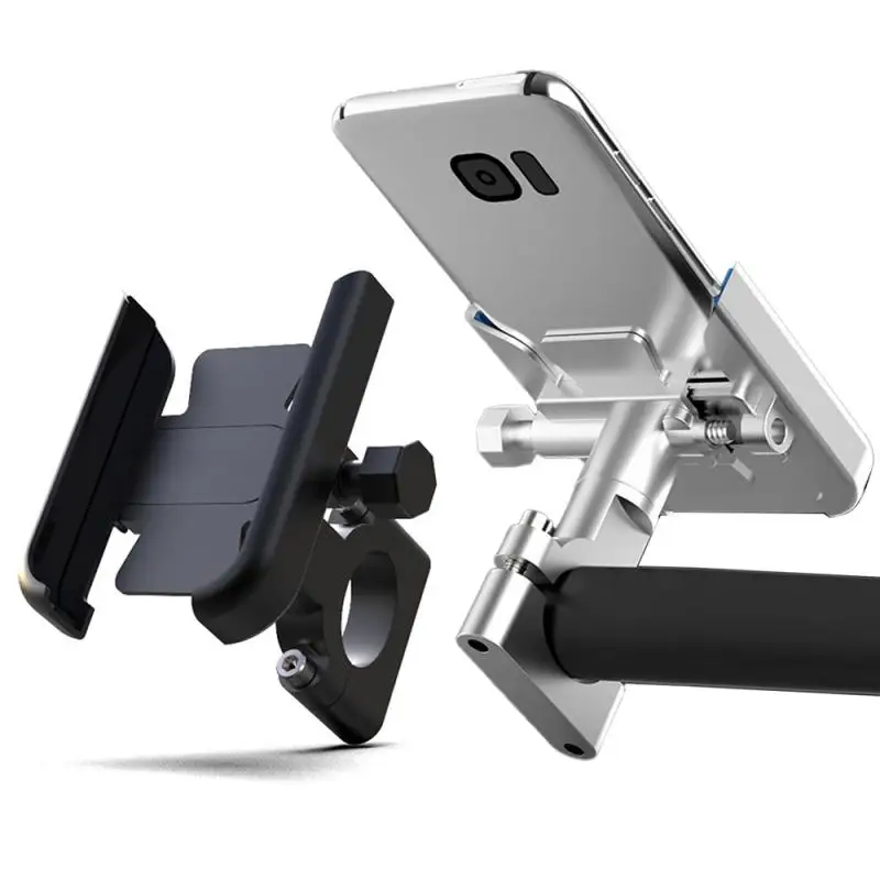 Universal Bicycle Phone Holder Aluminum Alloy Shockproof Motorcycle Bracket GPS Clip Bicycle Handlebar Mobile Phone Stand