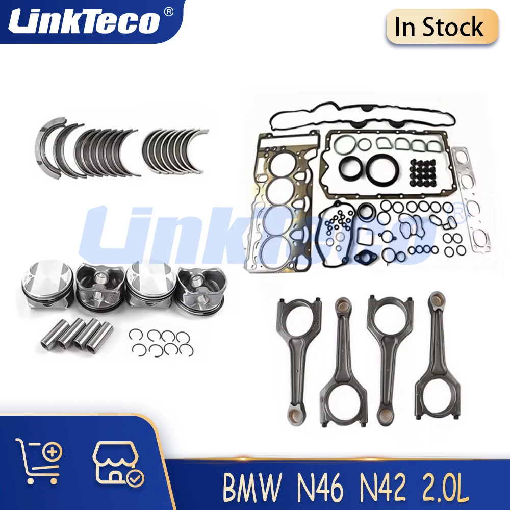 

Engine Parts piston & Ring connecting rod Bearing Gasket Kit Fit BMW 2.0 L GAS N46 For 116i 118i 120i 318i 320i 520i X1 2.0L