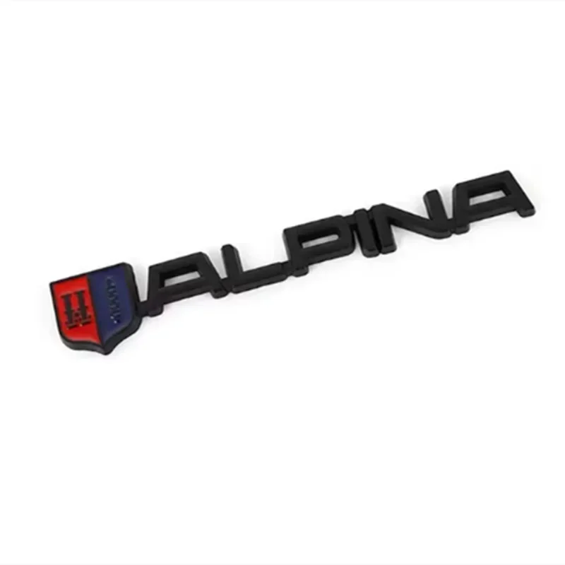 3D Metall-Chrom-Schwarz-Logo ALPINA Heckkofferraum-Kotflügel-Emblem-Aufkleber Auto-Frontgrill-Abzeichen Dekale Auto-Styling-Zubehör – Detail 4