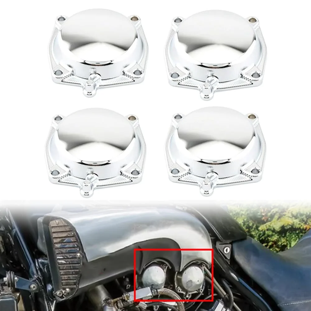 

4 PCS Carburetor Top Lid Cap Diaphgram Covers Slide Valve Diaphragm Covers For Yamaha VMAX V-max 1200 Vmax1200 1988-2007