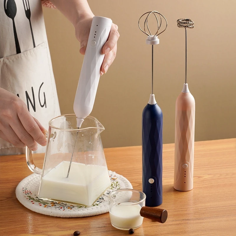 Wireless Electric Whisk Multi-Functional Milk Frother for Coffee Milk - Perfect Baking Tool for Cream Egg Whipping