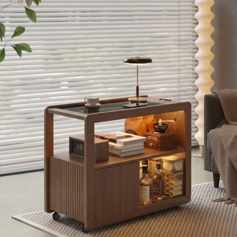 Nordic Vintage Coffee Tables Living Room Bedroom Storage Movable Utility Cart Originality Simple Stoły Kawowe Home Furniture HQ4
