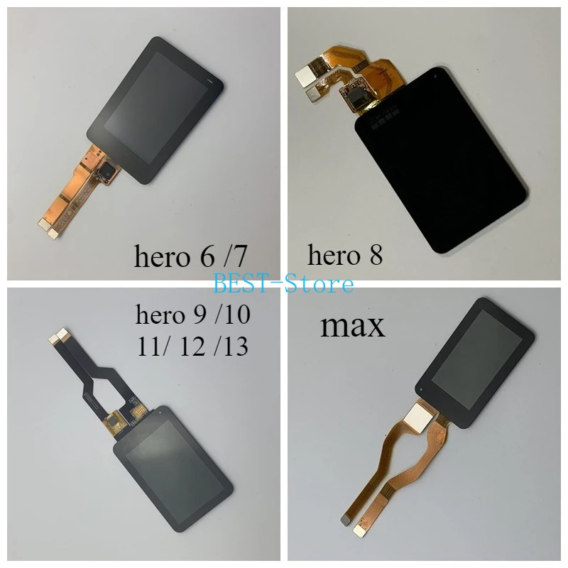 95% NEW Original For Gopro MAX 360 Hero 6 7 8 9 10 11 12 13 LCD Display Screen with Touch Action Camera Repair Accessories Parts